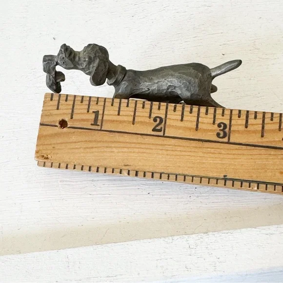 Pewter Dog Figurine by Philip Kraczkowski Hallmark Cards 1975 Little Gallery - Picture 12 of 13